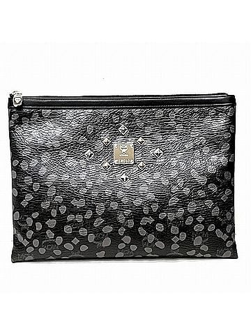 MCM Black Pvc Leather Clutch Bag (view 1)