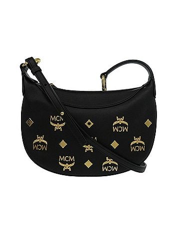 MCM Black Leather Shoulder Bag (view 1)