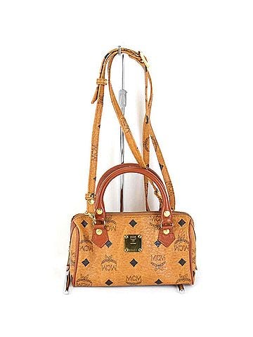 MCM Brown Leather Shoulder Bag (view 1)