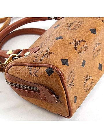 MCM Brown Leather Shoulder Bag (view 2)