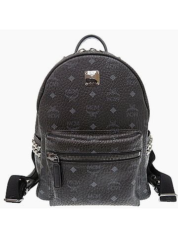 MCM Black Leather Backpack (view 1)