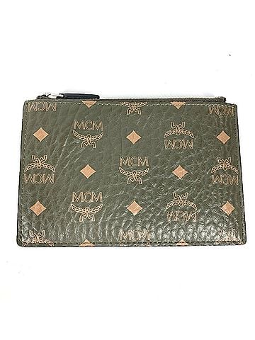 MCM Khaki Leather Coin Purse/Coin Case (view 1)