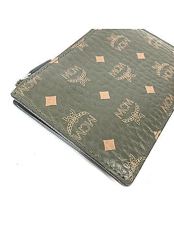 MCM Khaki Leather Coin Purse/Coin Case (view 2)