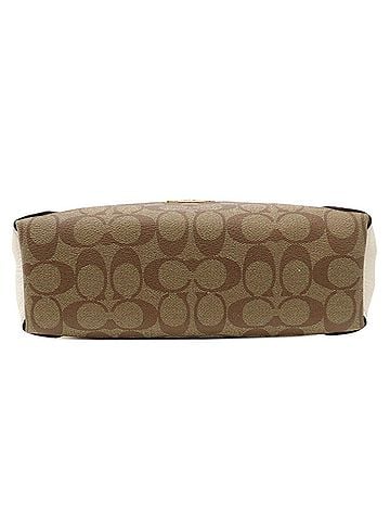 Coach Brown White Pvc Leather Handbag (view 2)