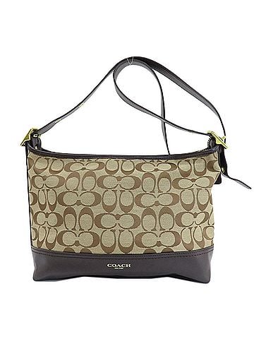 Coach Brown Canvas Shoulder Bag (view 1)