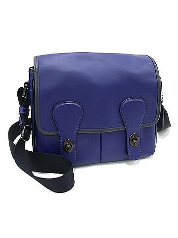 Coach Blue Navy Leather Shoulder Bag (view 1)