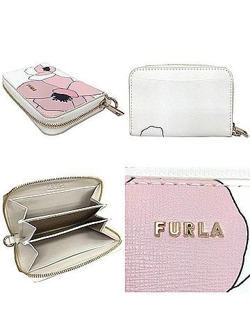 FURLA Pink White Leather Card Case (view 2)