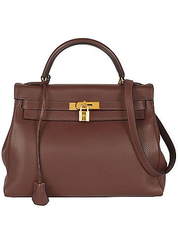 Hermès Brown Togo Leather Handbag (view 1)