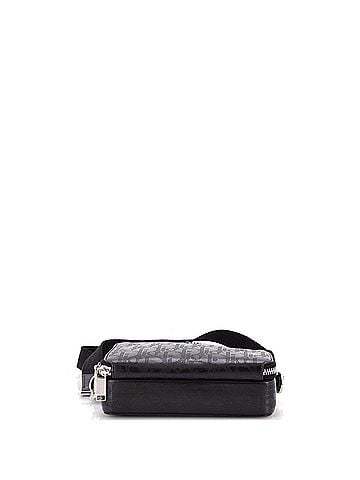 Christian Dior Double Zip Crossbody Pouch Oblique Galaxy Leather (view 2)