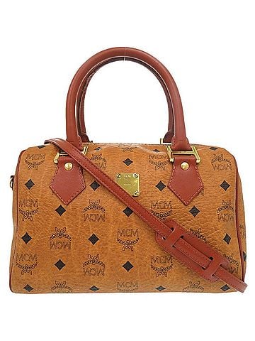 MCM Brown Pvc Boston Bag Handbag (view 1)