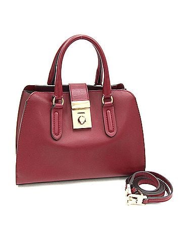 FURLA Bordeaux Leather Handbag (view 1)