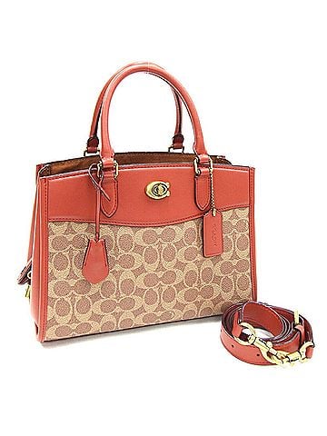 Coach Brown Pvc Leather Handbag Shoulder Bag (view 1)