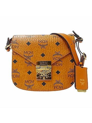 MCM Visetos Brown Pvc Shoulder Bag (view 1)