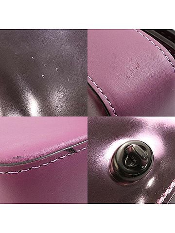 Coach Metallic Pink Leather Shoulder Bag (view 2)