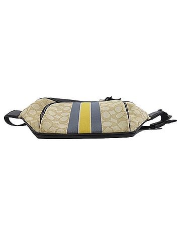 Coach Beige Black Blue Canvas Fanny Pack Sling Bag (view 2)