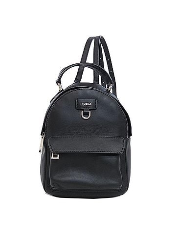 FURLA Black Leather Backpack (view 1)