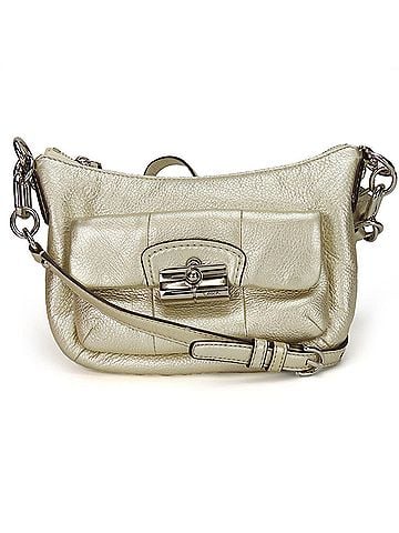Coach Champagne Gold Leather Pochette Shoulder Bag (view 1)