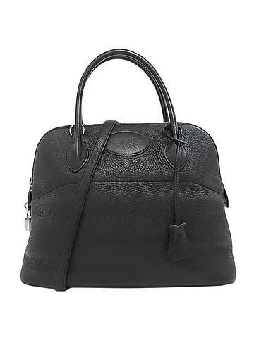 Hermès Black Leather Handbag (view 1)