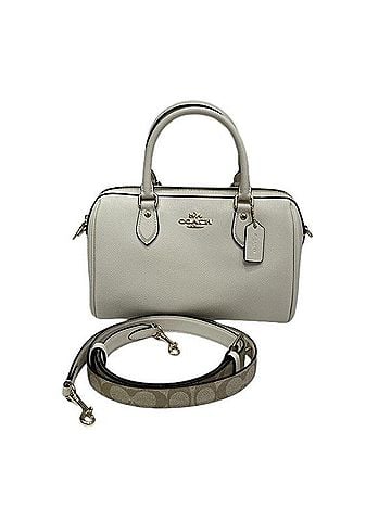 Coach White Leather Handbag Shoulder Bag (view 1)