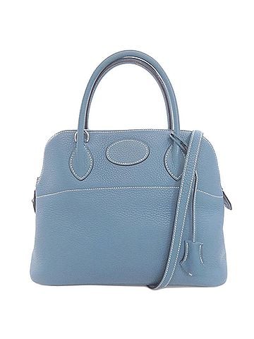 Hermès Blue Blue Jean Taurillon Clemence Leather Handbag (view 1)