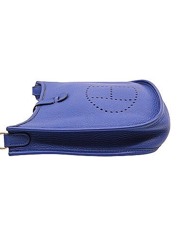 Hermès Blue Electric Taurillon Clemence Leather Shoulder Bag (view 2)