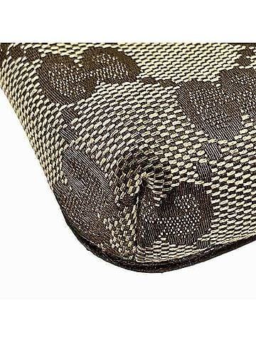 Gucci Brown Canvas Leather Pochette Shoulder Bag (view 2)