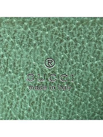 Gucci Beige Green Canvas Leather Card Case (view 2)
