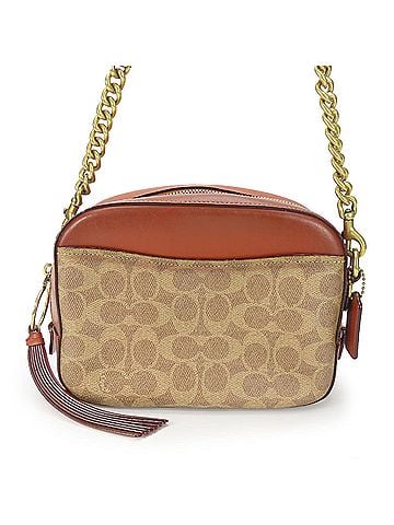 Coach Brown Leather Pvc Shoulder Bag (view 1)