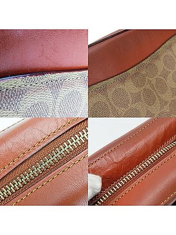 Coach Brown Leather Pvc Shoulder Bag (view 2)