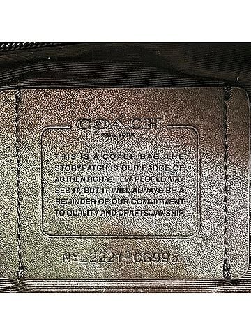 Coach Navy Leather Backpack (view 2)