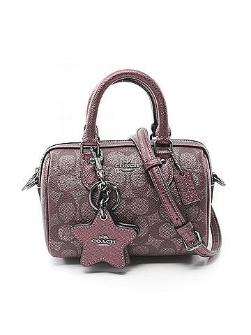 Coach Bordeaux Coated Canvas Leather Handbag (view 1)