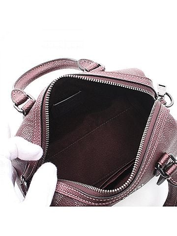 Coach Bordeaux Coated Canvas Leather Handbag (view 2)