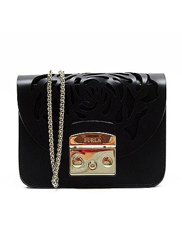 FURLA Black Leather Shoulder Bag (view 1)