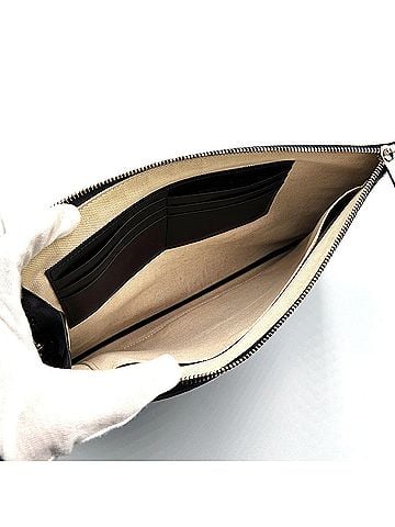 Gucci Black Leather Clutch Bag (view 2)