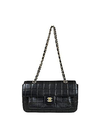 Chanel Black Leather Shoulder Bag (view 1)