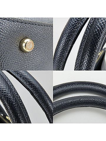 Coach Navy Leather Handbag (view 2)
