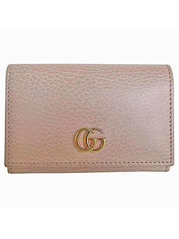 Gucci Pink Beige Leather Business Card Case (view 1)