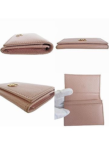 Gucci Pink Beige Leather Business Card Case (view 2)
