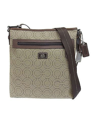 Coach Beige Brown Pvc Shoulder Bag (view 1)