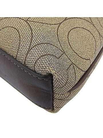 Coach Beige Brown Pvc Shoulder Bag (view 2)