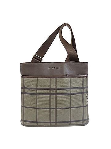 Coach Brown Leather Pvc Shoulder Bag (view 1)