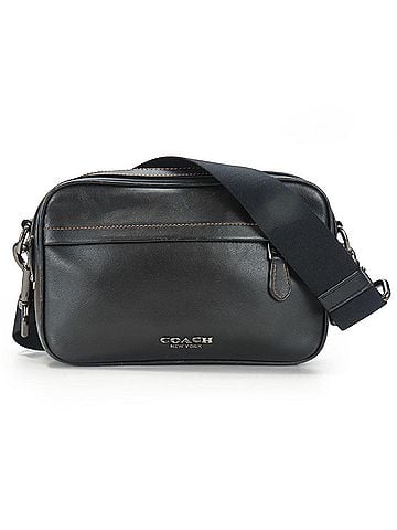 Coach Black Leather Shoulder Bag Sling Bag (view 1)