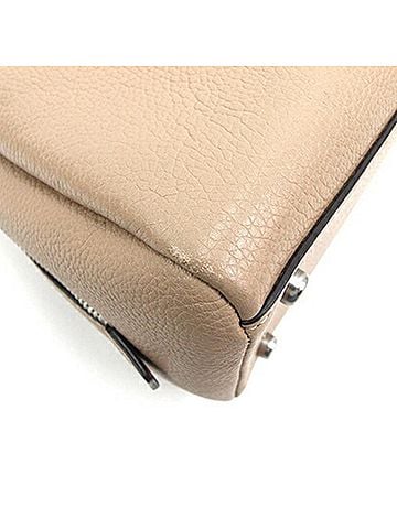 Coach Beige Leather Handbag Shoulder Bag (view 2)