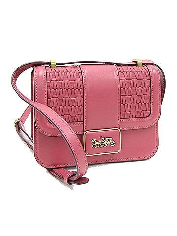 Coach Pink Leather Pochette Shoulder Bag (view 1)