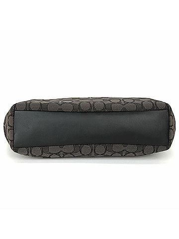Coach Black Gray Canvas Handbag (view 2)