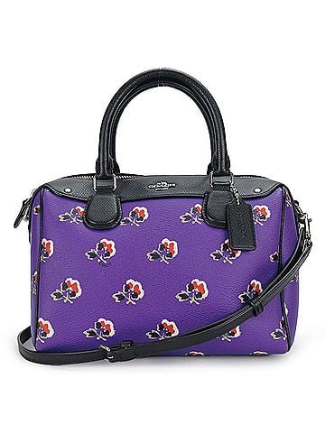 Coach Black Purple Leather Pvc Handbag (view 1)