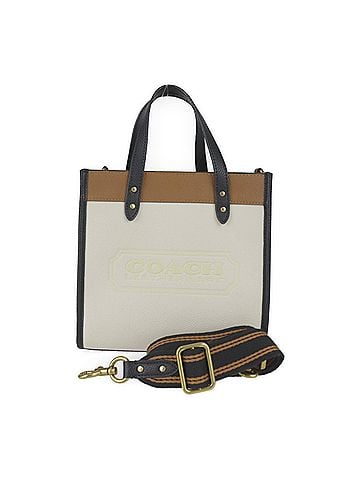 Coach Black Brown Leather Handbag Shoulder Bag (view 1)