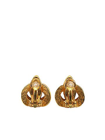 Chanel Coco Gold Gold Plating Clip Earrings (view 2)