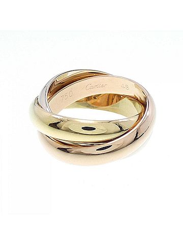 Cartier Pink Gold White Gold Yellow Gold Pink Gold (18K) White Gold (18K) Yellow Gold (18K) Band Ring (view 1)