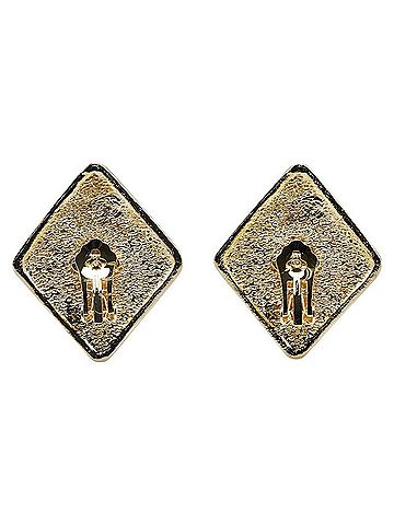 Chanel Gold Gold Plating Clip Earrings (view 2)